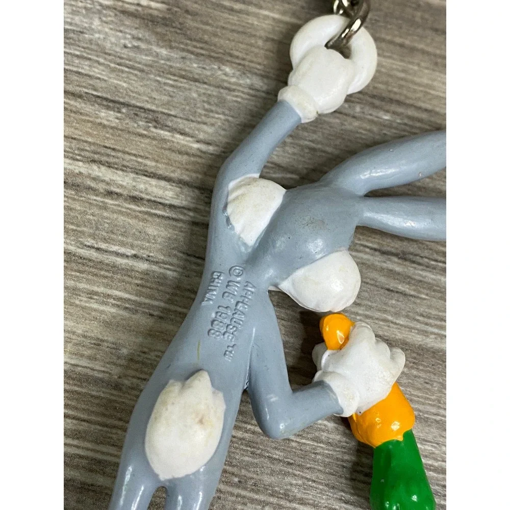 Vintage‎ 1988 Bugs Bunny Applause Keychain Looney Tunes PVC Figure Carrot 4.5